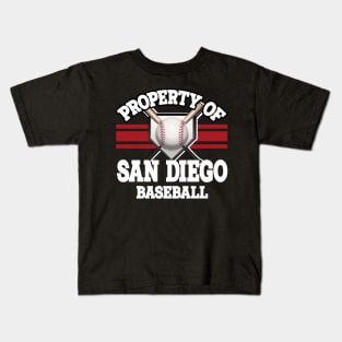 Proud Name San Diego Graphic Property Vintage Baseball Kids T-Shirt